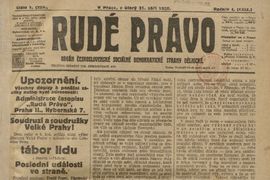 The Journal Department of the National Museum Library Has Completed the Digitisation of Rudé právo from the Period of the First Republic and Proceeded to the Digitisation of České slovo 