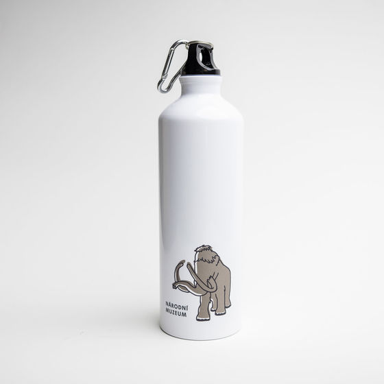 Aluminum bottle with the mammoth motif