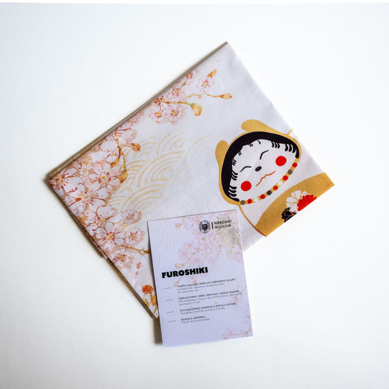 Furoshiki Scarf with a Dog Motif