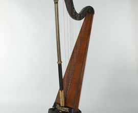 Fotografie háčkové harfy, anonym, počátek 19. století, Čechy?, NM-ČMH E 2006