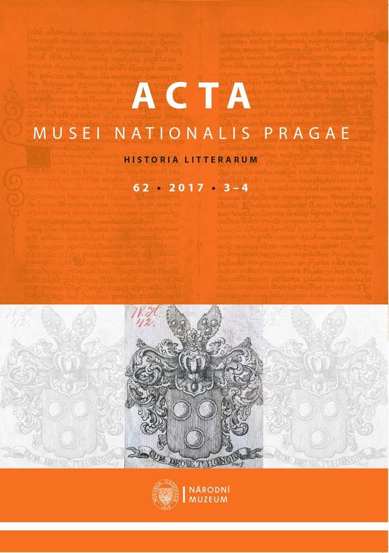Acta Musei Nationalis Pragae – Historia litterarum 2017, 62, 3-4