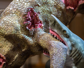 Model Burianosaura augustai v expozici Okna do pravěku