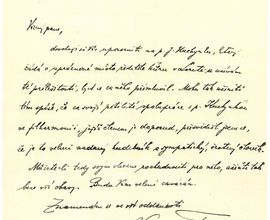 Dopis Václava Talicha Vlastimilu Blažkovi. Praha, 23. 11. 1924 (NM-ČMH č. př. 141/68)