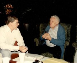 St. Louis, 1988, během konference o L. Janáčkovi: David Beveridge a Jarmil Burghauser 