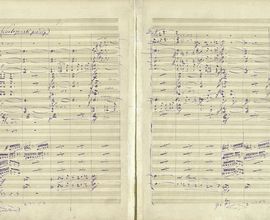 Autograf partitury symfonické básně Vltava (Svatojánské proudy)