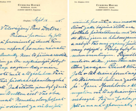 Dopis Karla Ondříčka Vlastimilu Blažkovi. Hingham, 12. 9. 1928 (NM-ČMH č. př. 141/68)