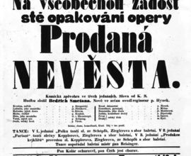 Cedule opakovaného 100. představení 7. 5. 1882