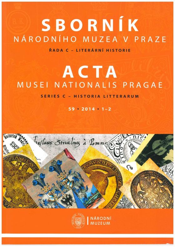 Acta Musei Nationalis Pragae – Historia litterarum 2014, 59, 1–2