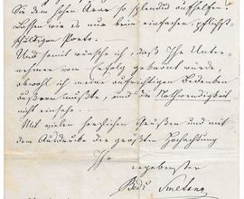 Dopis Bedřicha Smetany, 4. 3. 1881, sbírka Martina Prose