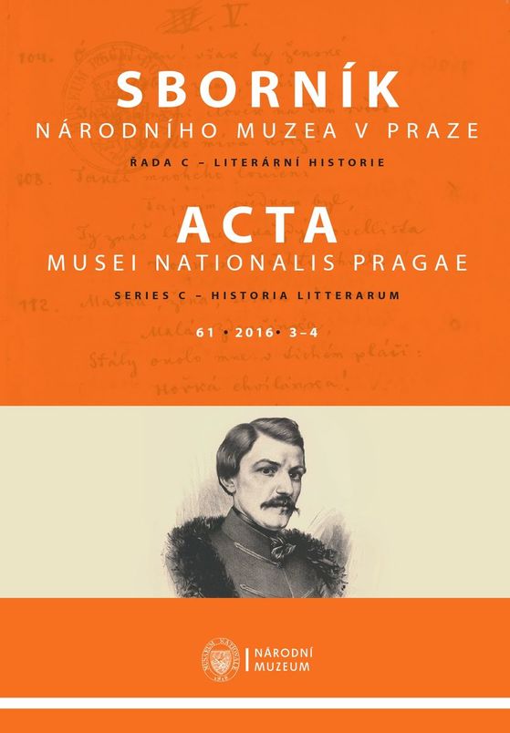 Acta Musei Nationalis Pragae – Historia litterarum 2016, 61, 3–4