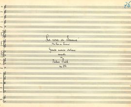 Titulní list partitury Florentinského pochodu. Autograf, 1907 (NM-ČMH S 251/582)