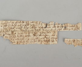 Fragment korespondence vyňatý z vazby Kutnohorského kodexu, 16. století (NM-ČMH AZ 33)