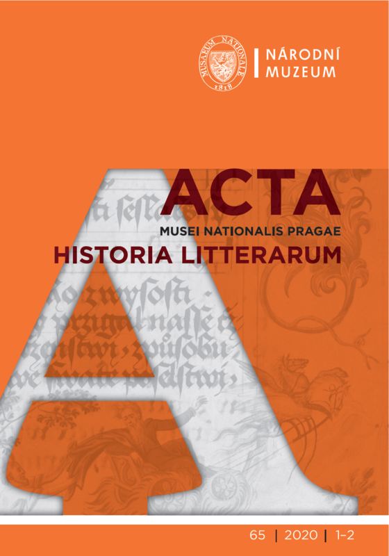 Acta Musei Nationalis Pragae – Historia litterarum 2020, 65, 1-2