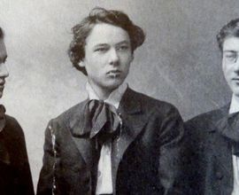 Přátelé a spolužáci na konzervatoři (zleva Václav Talich, Jaroslav Křička, Rudolf Karel)