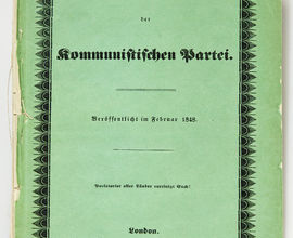 První vydání Komunistického manifestu v Londýně v roce 1848, ze sbírky Muzea Klementa Gottwalda