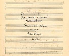 Titulní list klavírní verze Florentinského pochodu. Autograf, [1908?] (NM-ČMH S 251/583)