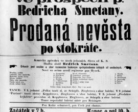 Cedule 100. představení Prodané nevěsty 5. 5. 1882