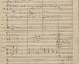 Autograf Koncertu pro klavír a orchestr.
