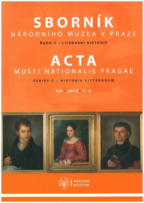 Acta Musei Nationalis Pragae – Historia litterarum 2015, 60, 1–2