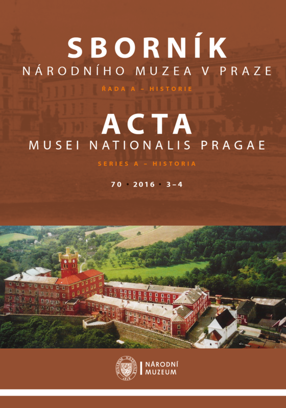 Acta Musei Nationalis Pragae – Historia 2016, 70, 3–4