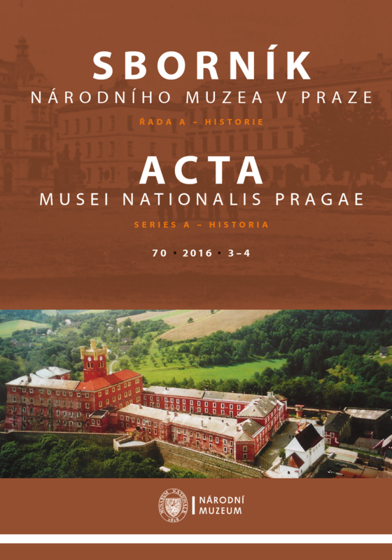 Acta Musei Nationalis Pragae – Historia 2016, 70, 3-4