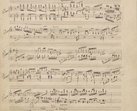 Rukopis Fantazie pro klavír a orchestr.