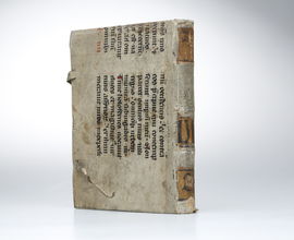 Vazba z pergamenu, misál, 14. století, zadní strana (NM-ČMH 99 E 48)